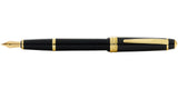 Bailey Light™ Polished Black Resin and Gold Tone Fine Nib Fountain Pen