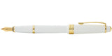 Bailey Light™ Polished White Resin and Gold Tone Extra-Fine Nib Fountain Pen