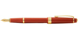 Bailey Light™ Polished Amber Resin and Gold Tone Fine Nib Fountain Pen
